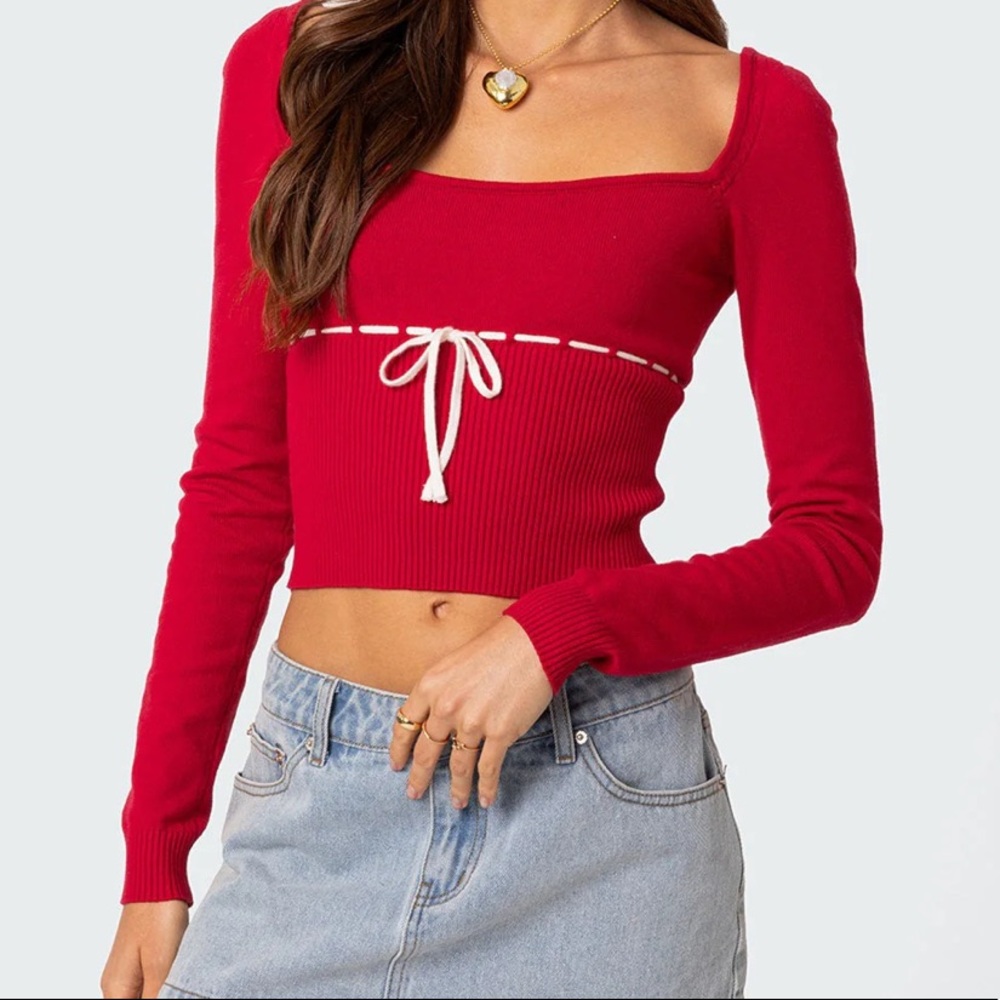 edikted Natasha knit top